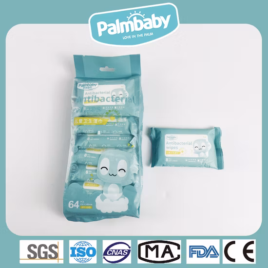 Baby Wipes Disposable Non Irritating Deep Cleaning Baby Wet Tissue Portable 8 PCS